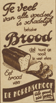 717045 Advertentie voor brood van Mij. De Korenschoof, Bakkerij, Kaatstraat te Utrecht.